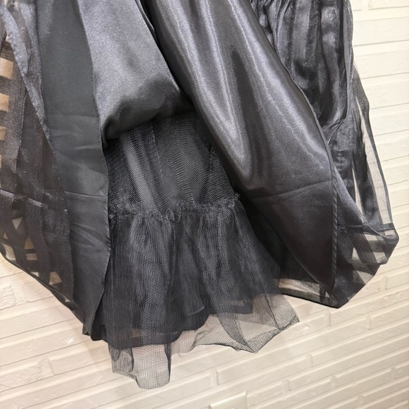 Betsey Johnson Black Organza Tulle Strapless Dress, Women’s Size 8 - Picture 5 of 8